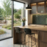 Frame Bar Stool - Wood w/backrest