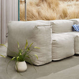 Soft Sofa Outdoor - 3 Seater i Kirra Sand – miljöbild