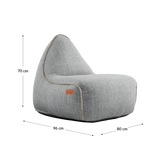 Cobana Lounge Chair & Pouf - Sand Melange (Linen stitches)