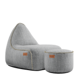 Cobana Lounge Chair & Pouf - Sand Melange (Linen stitches)