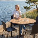 Kirra Dining Table Ø110 Noir & 4 Patio Chair No. One