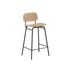 Frame Bar Stool - Wood w/backrest i naturlig ek från sackit