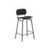 Frame Bar Stool - Wood w/backrest i svartbetsad ek från sackit
