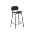 Frame Bar Stool - Wood w/backrest i svartbetsad ek från sackit