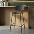 Frame Bar Stool - Wood w/backrest i svartbetsad ek – miljöbild
