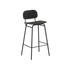 Frame Bar Stool - Wood w/backrest i svartbetsad ek från sackit