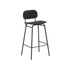 Frame Bar Stool - Wood w/backrest i svartbetsad ek från sackit