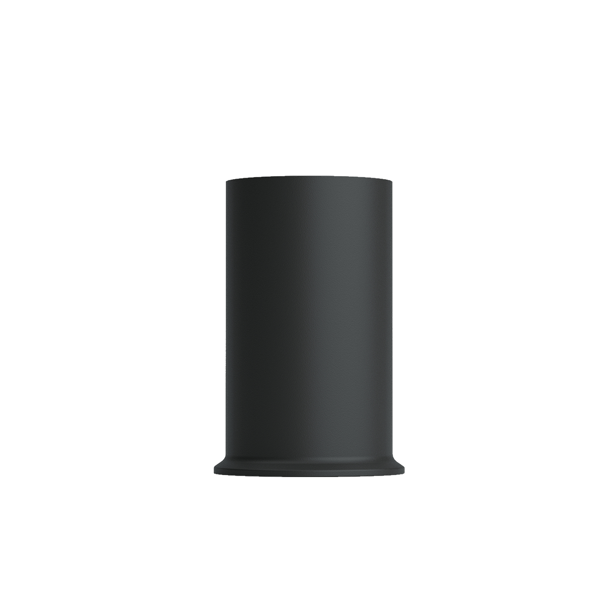 Svart cylindrisk lampfot i rostfritt stål för Ambience lamp Intelligent från sackit, med slimmad design inspirerad av Londons industriella stil för ute och innebruk