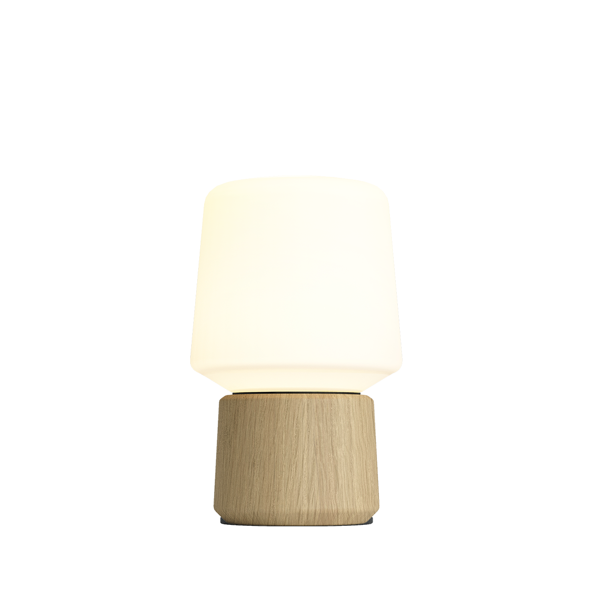 sackit trådlös bordslampa med mjukt vitt sken och ljus träfärgad bas för stilfull belysning inomhus, från Ambience serien