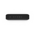 Svart trådlös Bluetooth högtalare från sackit med stilren dansk design och knappar på framsidan för musiklyssning hemma eller på språng