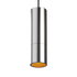 Cylindrisk pendellampa i blank metall med varm orange insida för tydlig belysning över matbord och funktionella zoner från sackit enkla nordiska former