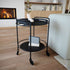 Serving Table w/ Nordic Serving Tray i svartbetsad ek – miljöbild