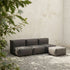 Soft Sofa Outdoor - 3 Seater open w/Pouf i Kirra Noir – miljöbild