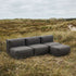 Soft Sofa Outdoor - 3 Seater open w/Pouf i Kirra Noir – miljöbild