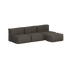 Soft Sofa Outdoor - 3 Seater open w/Pouf i Kirra Noir från sackit