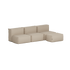 Soft Sofa Outdoor - 3 Seater open w/Pouf i Boucle Beige från sackit