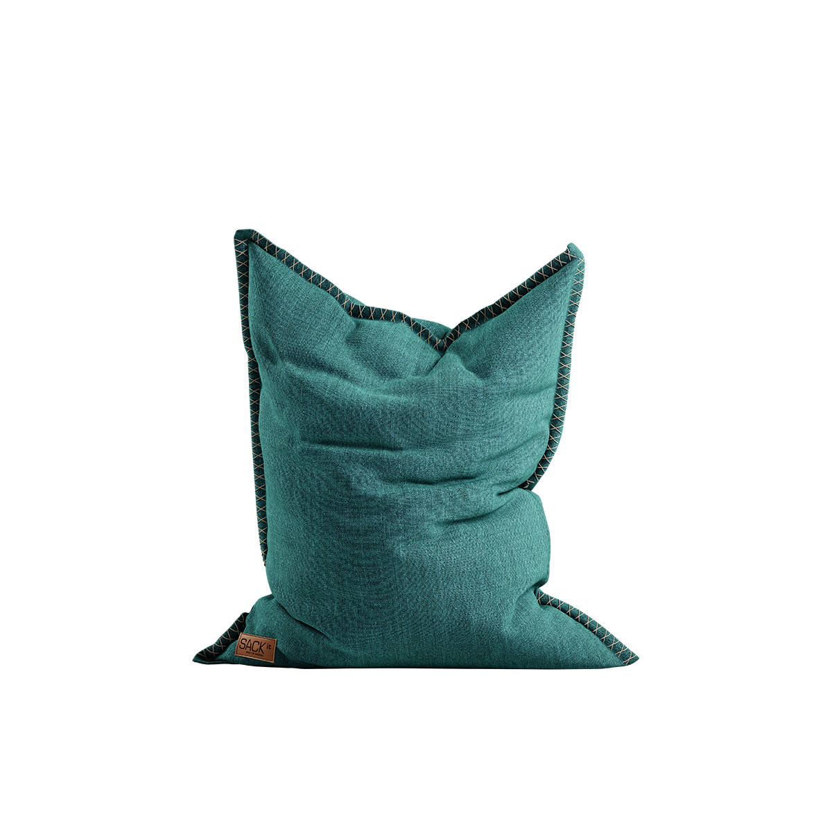 Turkos beanbagstol för barn med mjuk form och vattenavvisande tyg för bekväma stunder både inomhus och utomhus från sackit
