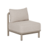 Beige sittmodul i Kirra Lounge serien från sackit för utomhusbruk med mjuka dynor och robust stomme designad i Danmark
