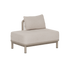 Beige loungemodul för utomhusbruk från sackit med mjuka textilier, rymlig sittplats och arkitektonisk design för moderna och klassiska uteplatser