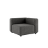 Mörkgrå hörnmodul till lounge soffa för utomhusbruk från sackit med rena skandinaviska linjer och vädertålig design för terrass eller trädgård