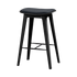 Nordic Bar Stool - Black Stained Oak with stitches