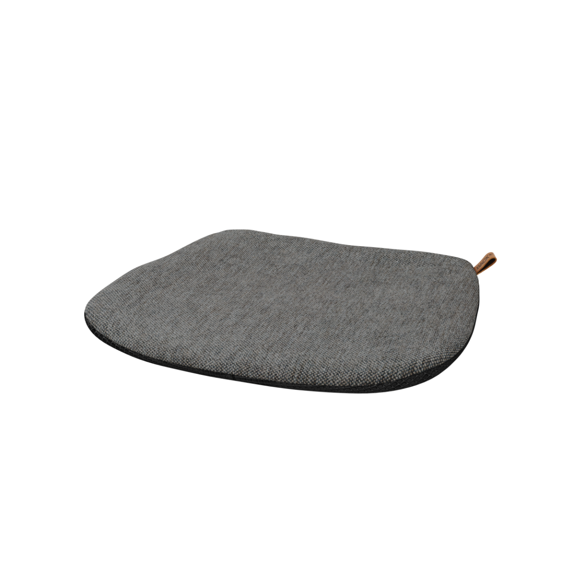 Grå formsydd sittdyna för Patio Chair no. One från sackit med praktiskt handtag och vävd yta för bekväm användning utomhus