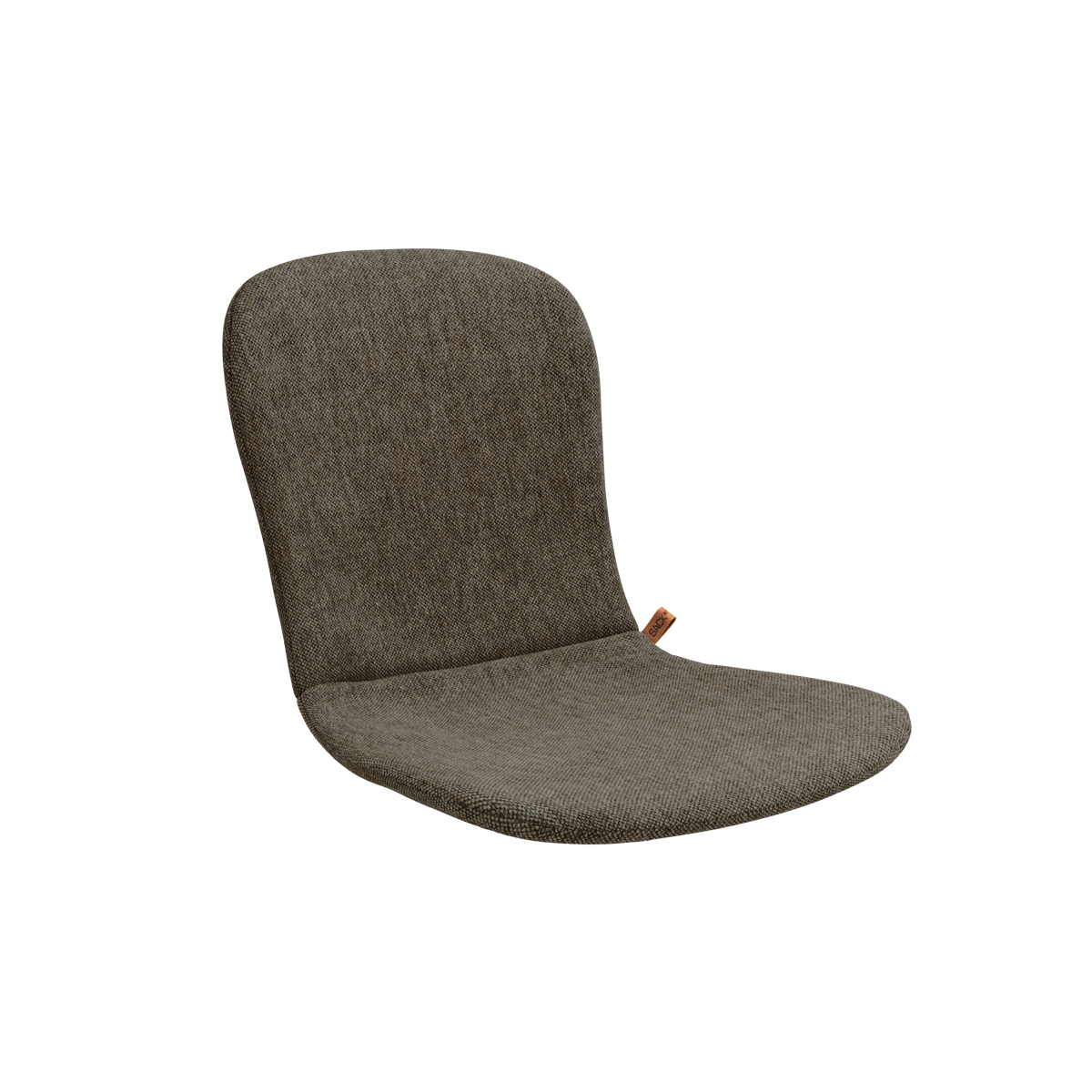 Brun slipoverdyna i vädertåligt tyg för Patio Chair no. One från sackit, designad för bekväma utomhusmåltider i nordiskt väder