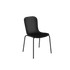 Svart utomhusstol med formgjuten sits och ergonomisk rygg för bekväma måltider på uteplatsen från sackit