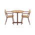 Kirra Cafe Table & 2 Kirra Patio Chair i Chestnut från sackit