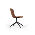 sackit Chair no One S1 matstol med brun klädsel och svart snurrbart underrede för stilfulla nordiska matrum