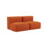 Soft Sofa Indoor - 2 Seater i Orange Jaquard från sackit