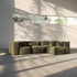 Soft Sofa Indoor - 4 Seater Corner Sofa i Corduroy Olive – miljöbild
