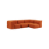 Soft Sofa Indoor - 4 Seater Corner Sofa i Orange Jaquard från sackit