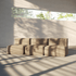 Soft Sofa Indoor - 3 Seater Open i Teddy Brown – miljöbild