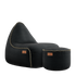 Canvas Lounge Chair & Pouf