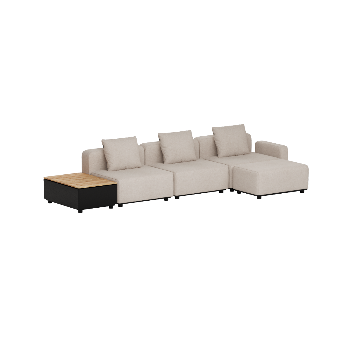 Cobana Lounge Sofa - 3 seater w/ Patio Storage Table