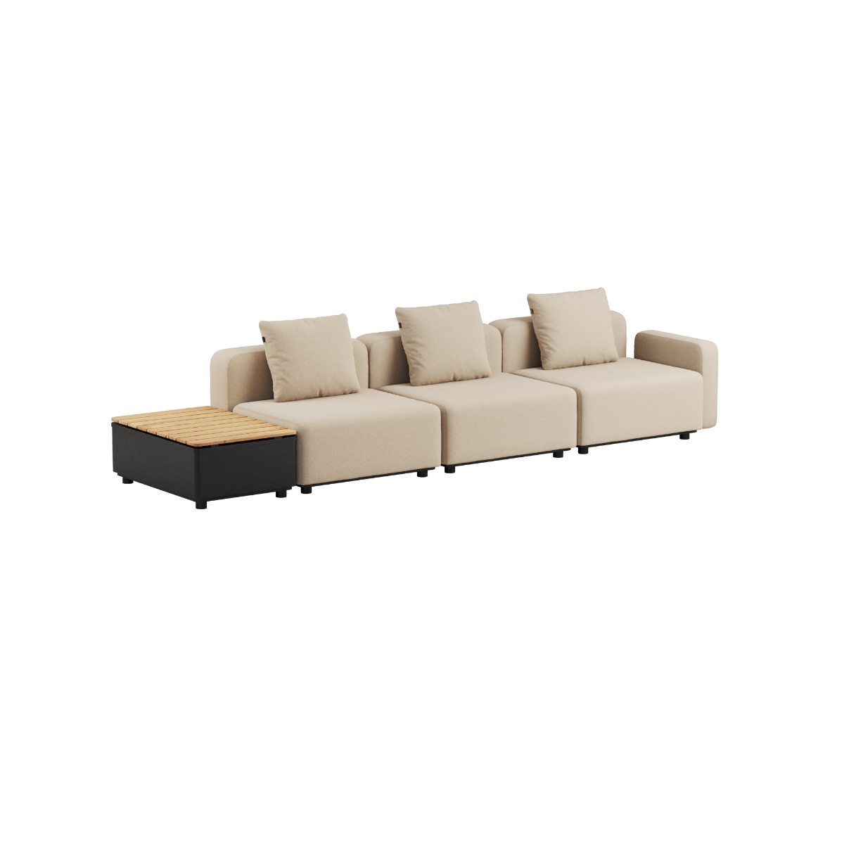 Cobana Lounge Sofa - 3 seater w/ Patio Storage Table