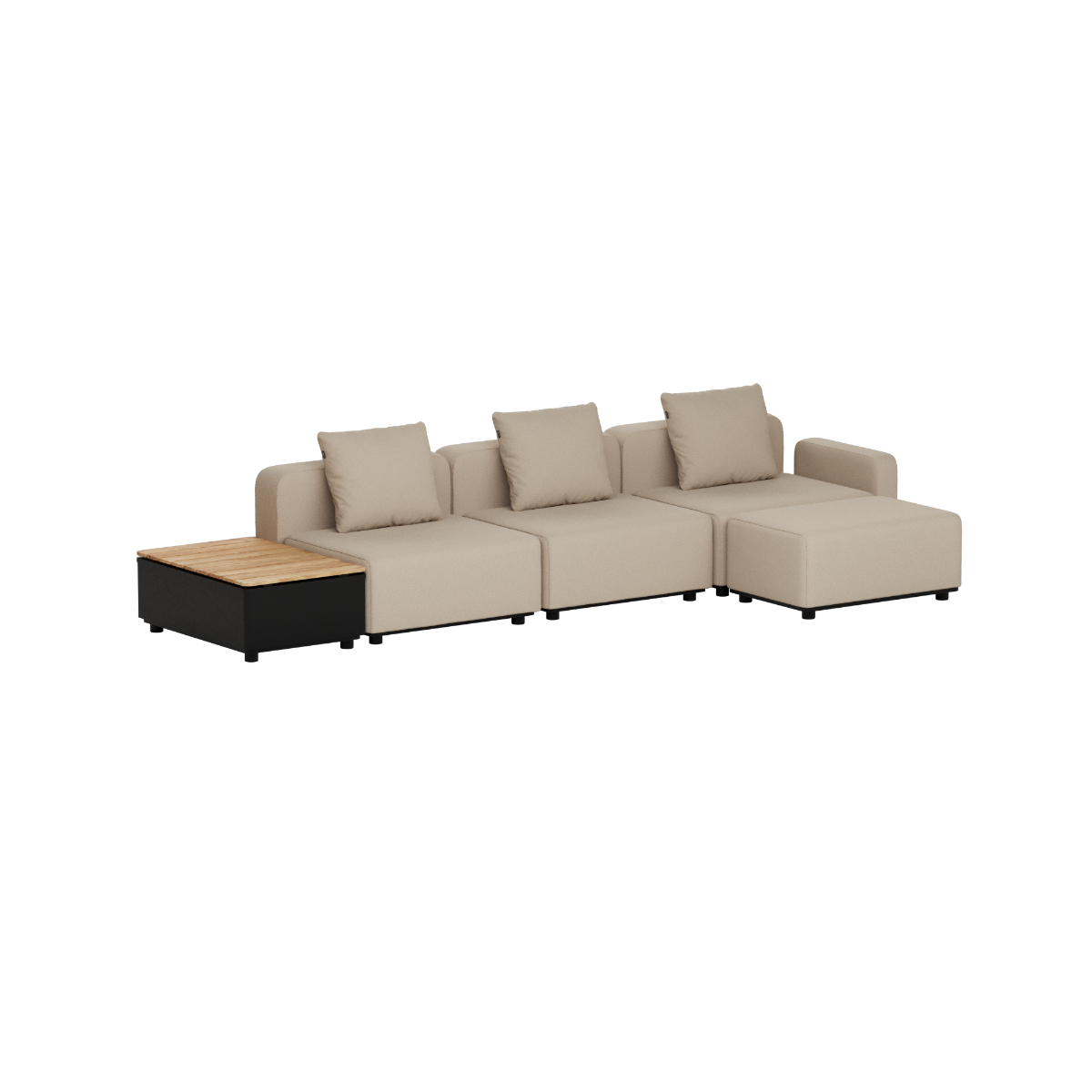 Cobana Lounge Sofa - 3 seater w/ Patio Storage Table