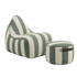 sackit Chair & Pouf Outdoor i Renesse Olive från sackit