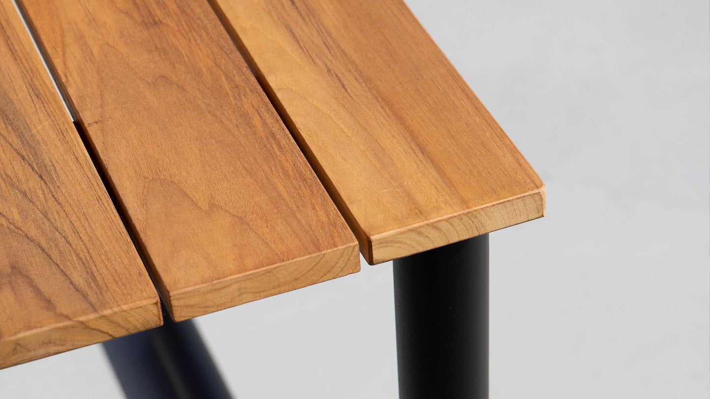 Patio Dining Table - 210x90 - Utomhusmatbord i teakträ och aluminium