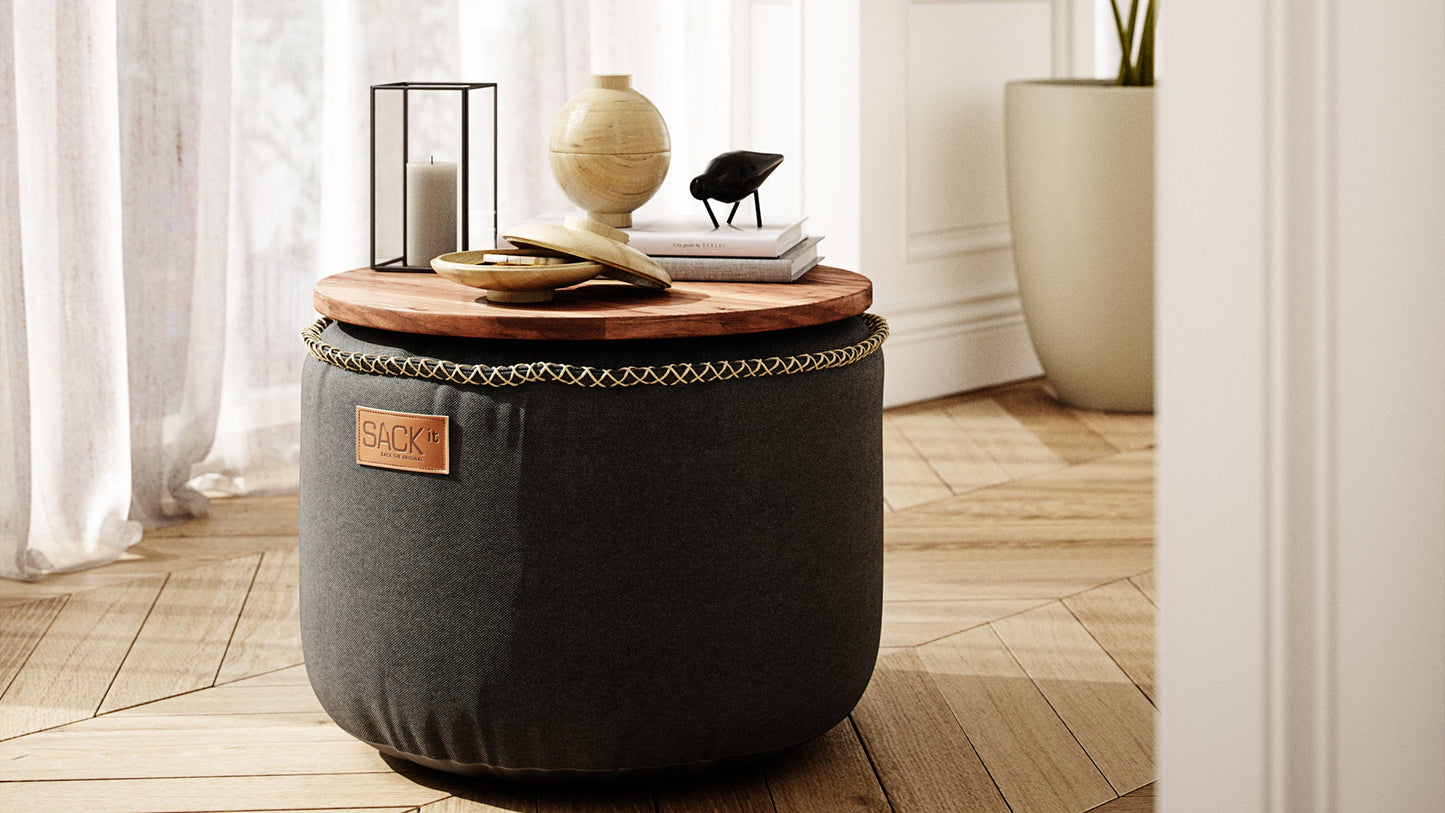 Canvas Pouf 2 Pack - Puff för inomhusbruk
