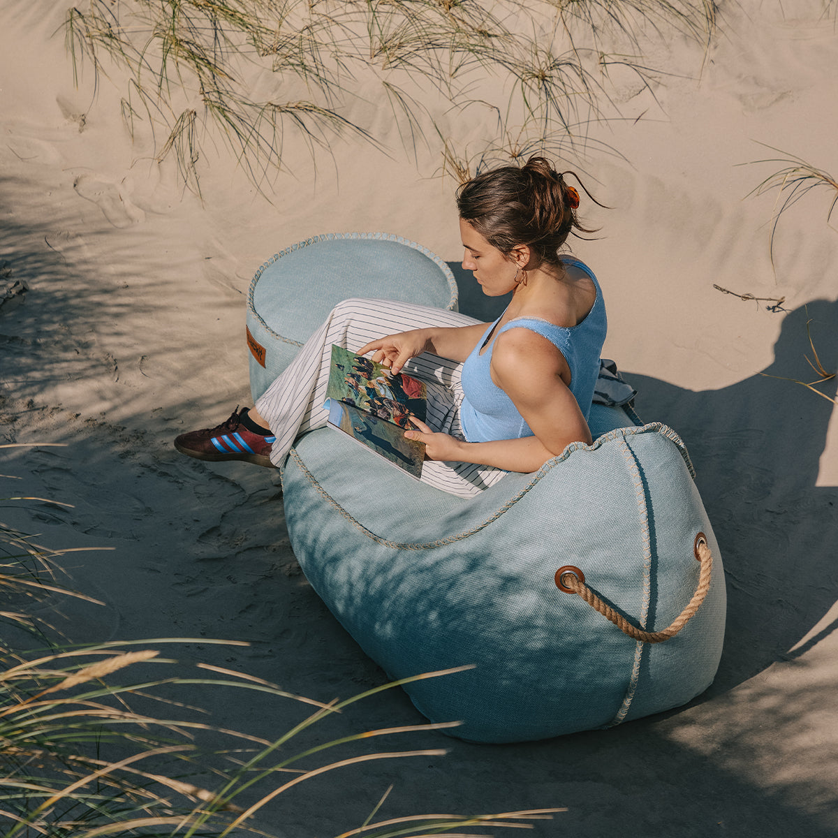 Cobana Lounge Chair & Pouf - Bean bag stol med puff för inomhus och utomhusbruk