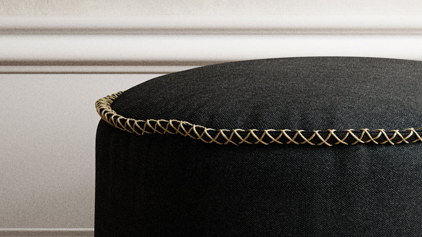 Canvas Pouf 2 Pack - Puff för inomhusbruk