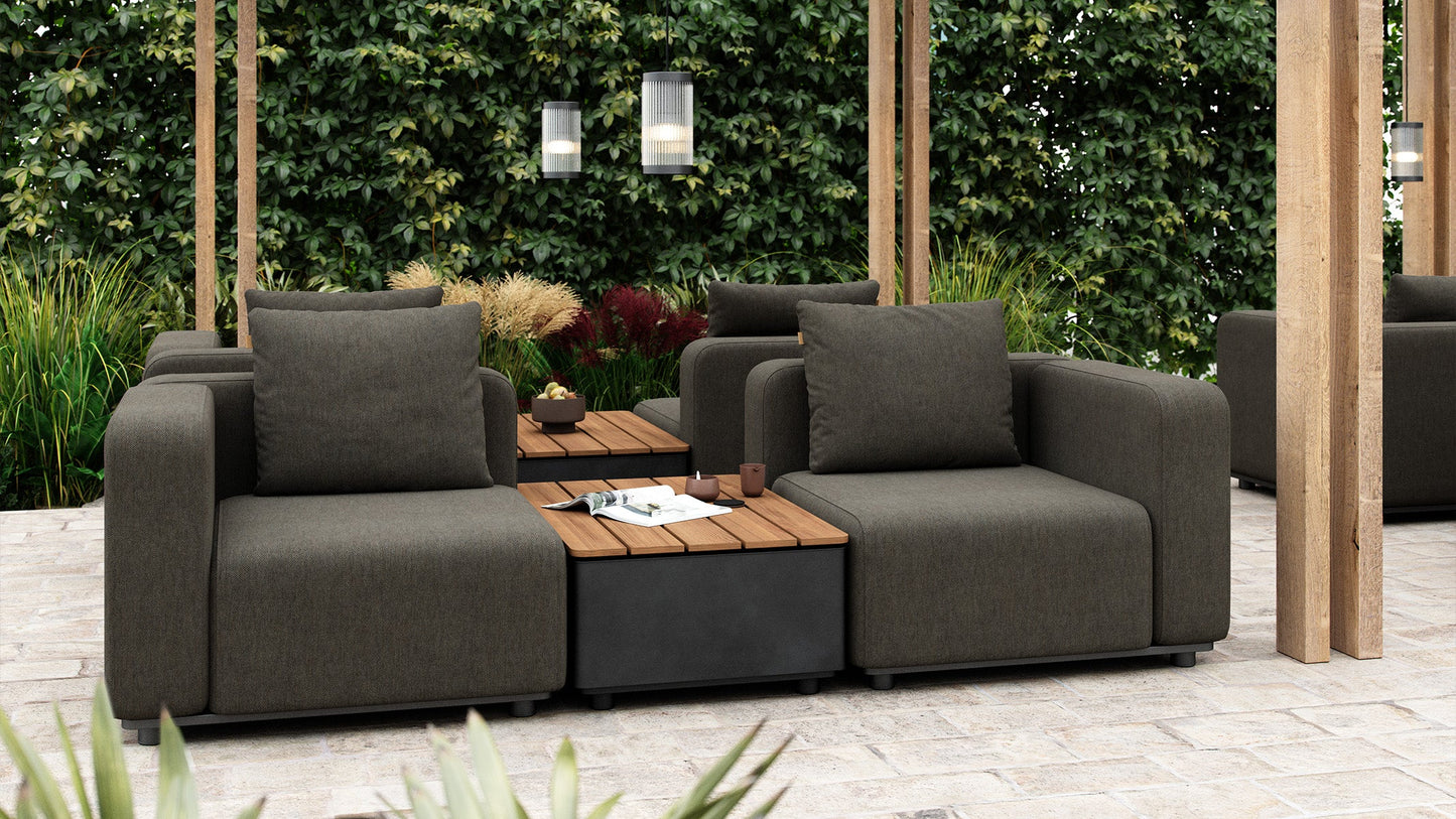 Cobana Lounge Sofa - 3 seater w/ Patio Storage Table - Utomhus 4-personers loungesoffa