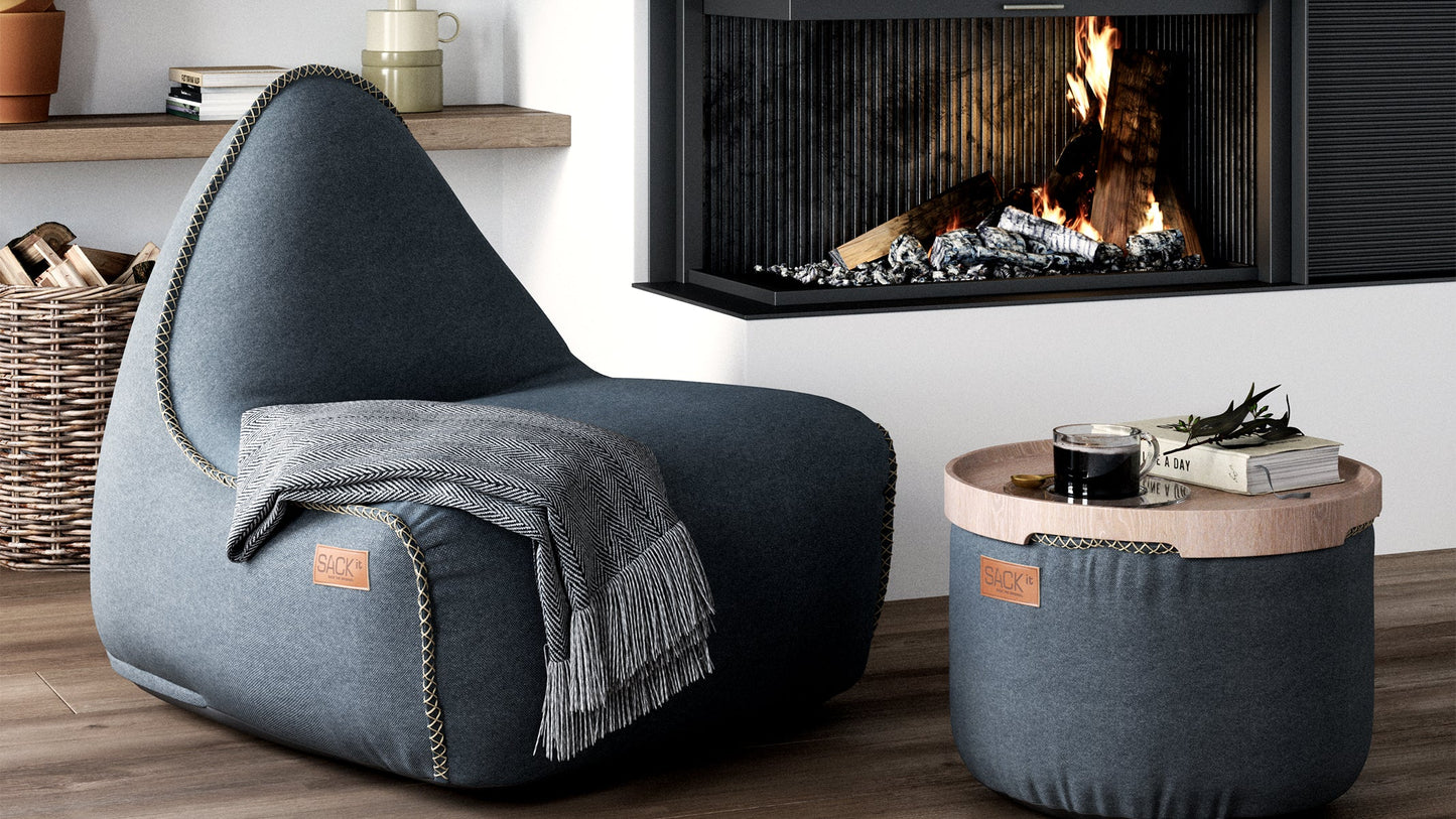 Canvas Lounge Chair - Bean bag stol för inomhusbruk