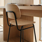 Frame Bar Stool - Wood w/backrest