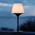 Ambience Lamp Intelligent with Aalborg base in stainless steel and frosted glass for indoor and outdoor use