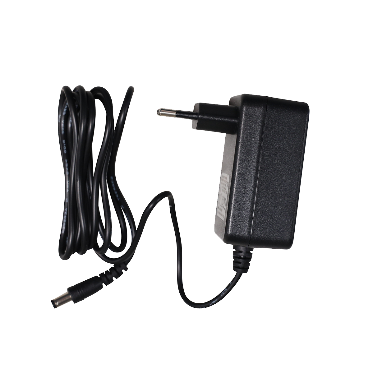 Black adapter cable for BOOMit and MOVEit speakers with plug and 1.5m cord.