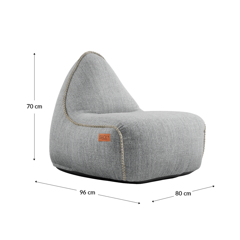 Cobana Lounge Chair & Pouf - Sand Melange (Linen stitches)
