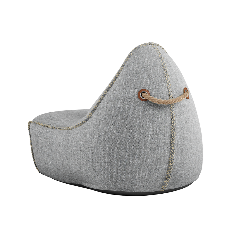 Cobana Lounge Chair & Pouf - Sand Melange (Linen stitches)